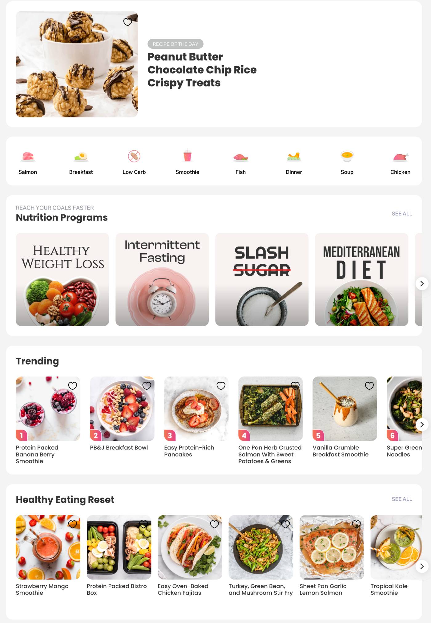 FitOn nutrition and meal planning features supporting women's fitness goals on the free app