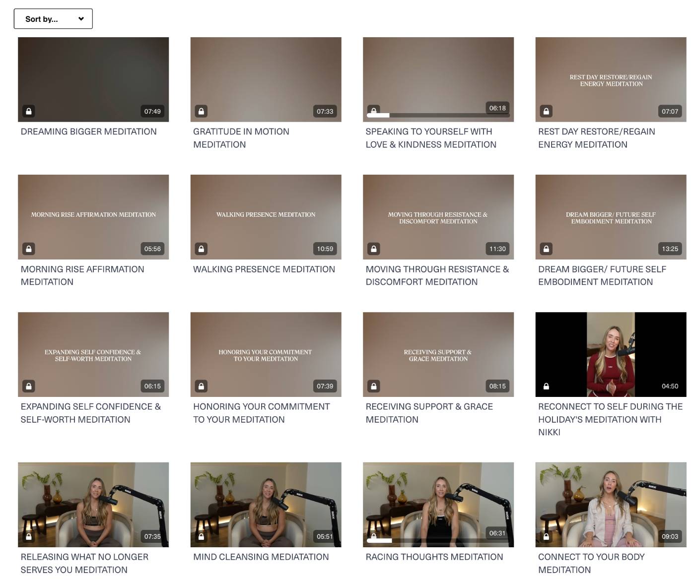 Form app mindfulness and meditation section supporting stress management and recovery for women over 40